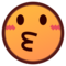 Kissing Face emoji on Emojidex